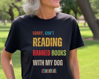Banned Books Dog Lover Shirt, Book Lover, Unisex Shirt, Reading shirt