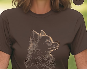 Pomeranian Glow Up Shirt, Pom Silhouette, Vintage Style, Pomeranian Mom, Pommy Mommy, Pom Gift, Pom Dad, Dog Lover Tee