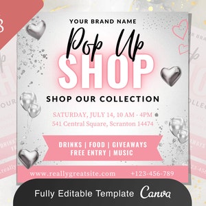 Pop-up shopfolder |  Wimpers Vlechten Nagel Make-up Salon Promoontwerpen Social Media Instagram Bewerkbare Canva-sjabloon