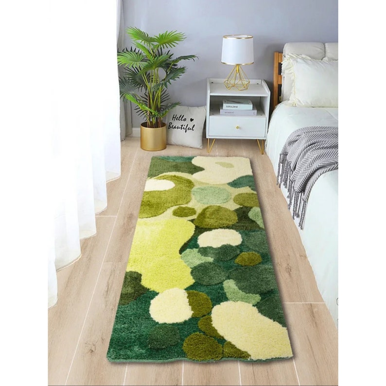 Moss Rug Hand Tufted Moss Rug Handmade Moss Rug 3D Moss Etsy
