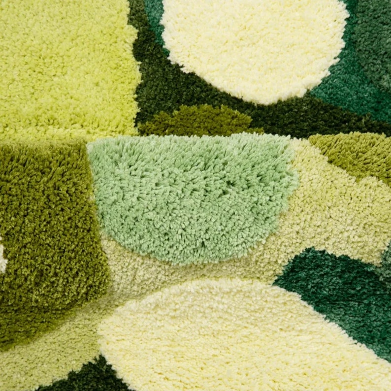 Moss Rug Hand Tufted Moss Rug Handmade Moss Rug 3D Moss Etsy