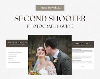 Canva Second Shooter Guide for Photographers, Wedding Second Shooter Guide, Ready-to-Use Content, Canva Template, Photography Guide
