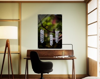 Colorful Sedona Crystals Acrylic Wall Art, Unique Wall Art