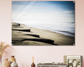 Manhattan Beach Dunes California Acrylic Wall Art, Coastal Wall Art