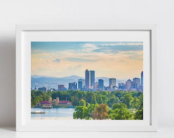 Denver Skyline Digital Download Photo | Cityscape Photography Wall Art