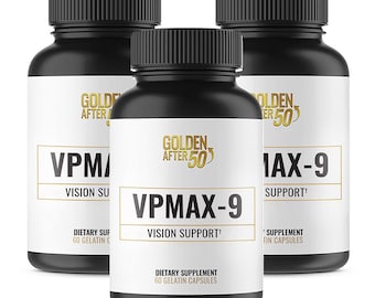 Golden After 50's VPMAX-9 is a vision support formula. 3 Month Supply.