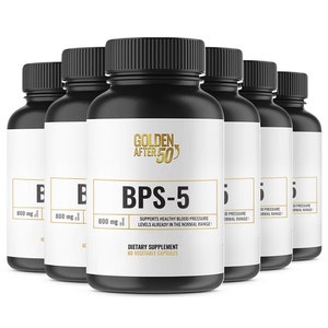 Golden After 50's BPS-5 formula supports healthy blood pressure. 6 Month Supply. image 1
