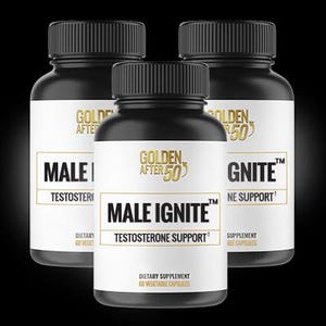 Golden After 50 - Male Ignite™ - Testosterone Support For Men - 3 Bottles