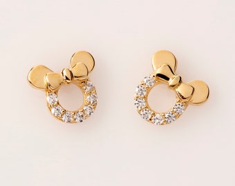 14 k baby Minnie stud earrings