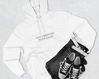 Sudadera polar con mensaje positivo: Love and Light Apparel