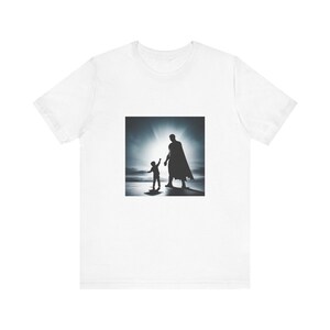 Koszulka Super Hero Father - Unisex Tee na urodziny taty, prezent na dzień ojca, koszulka z podziękowaniami dla taty, prezent dla miłośnika komiksów, koszulka dla taty