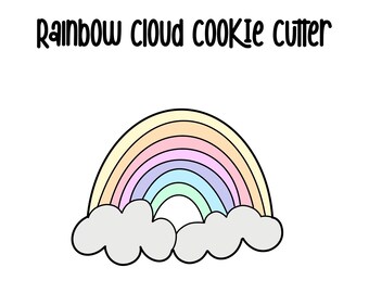 Rainbow Cloud Cookie Cutter