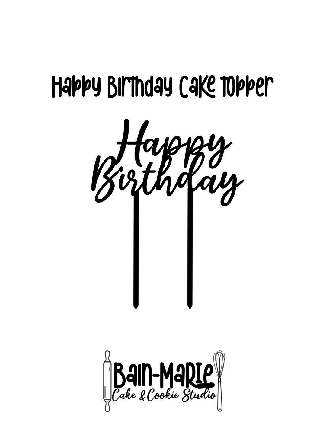 Happy Birthday Cake Topper Etsy