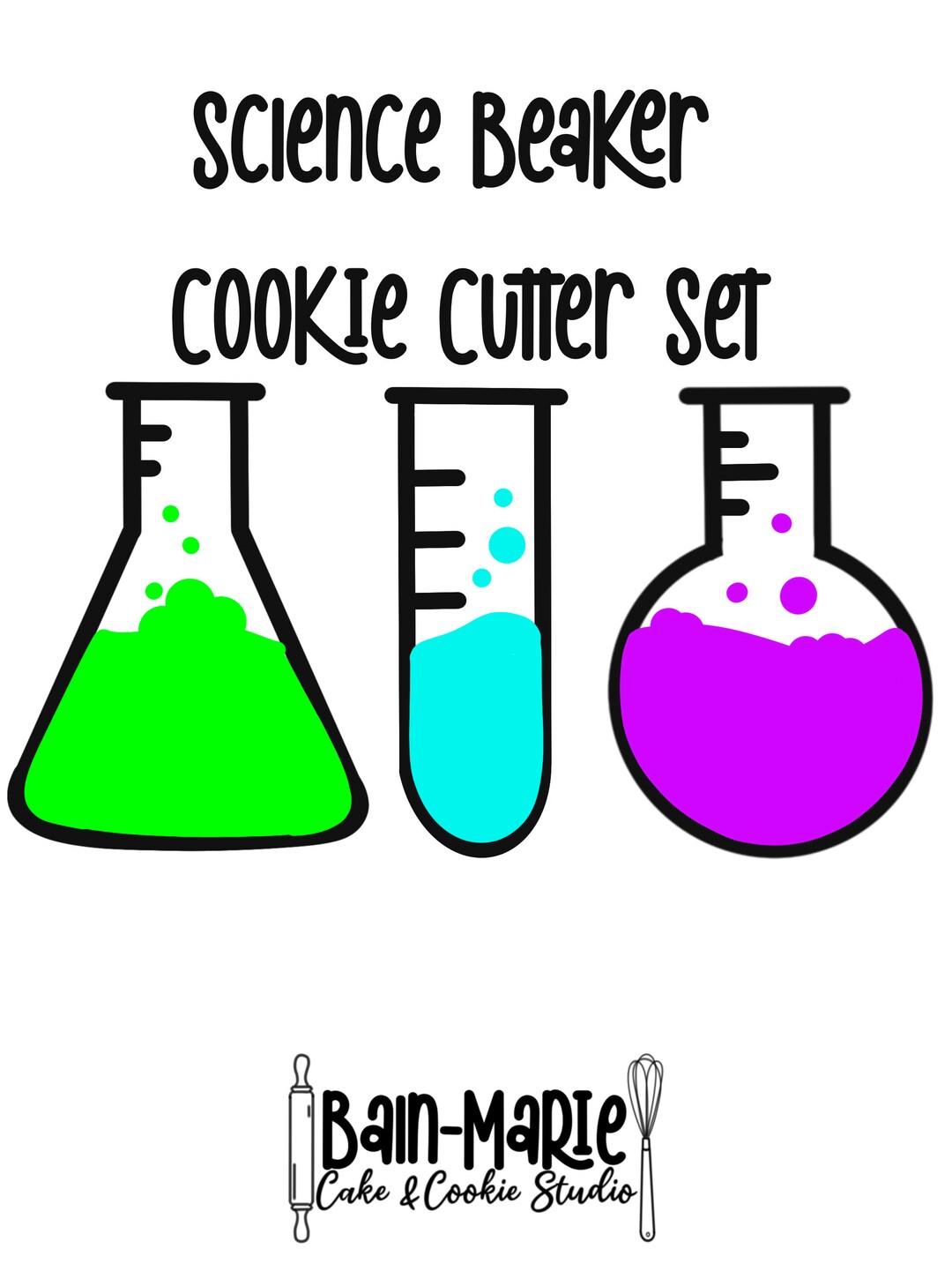 Science Beakers Cookie Cutters Etsy