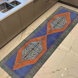 Kilim Pattern Rugs, Purple Rugs, Orange Rugs, Tribal Rugs, Turkish Rug, Stair Rug, Runner Rug, Entry Rug, Corridor Rug, Home Decor Rug,