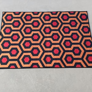 The Shining Rugs, Shining Rugs, Geometric Rugs, Modern Rugs, Gift For The Home, Front Door Rug, Orange Rug, Decorative Rug, Red Rug,