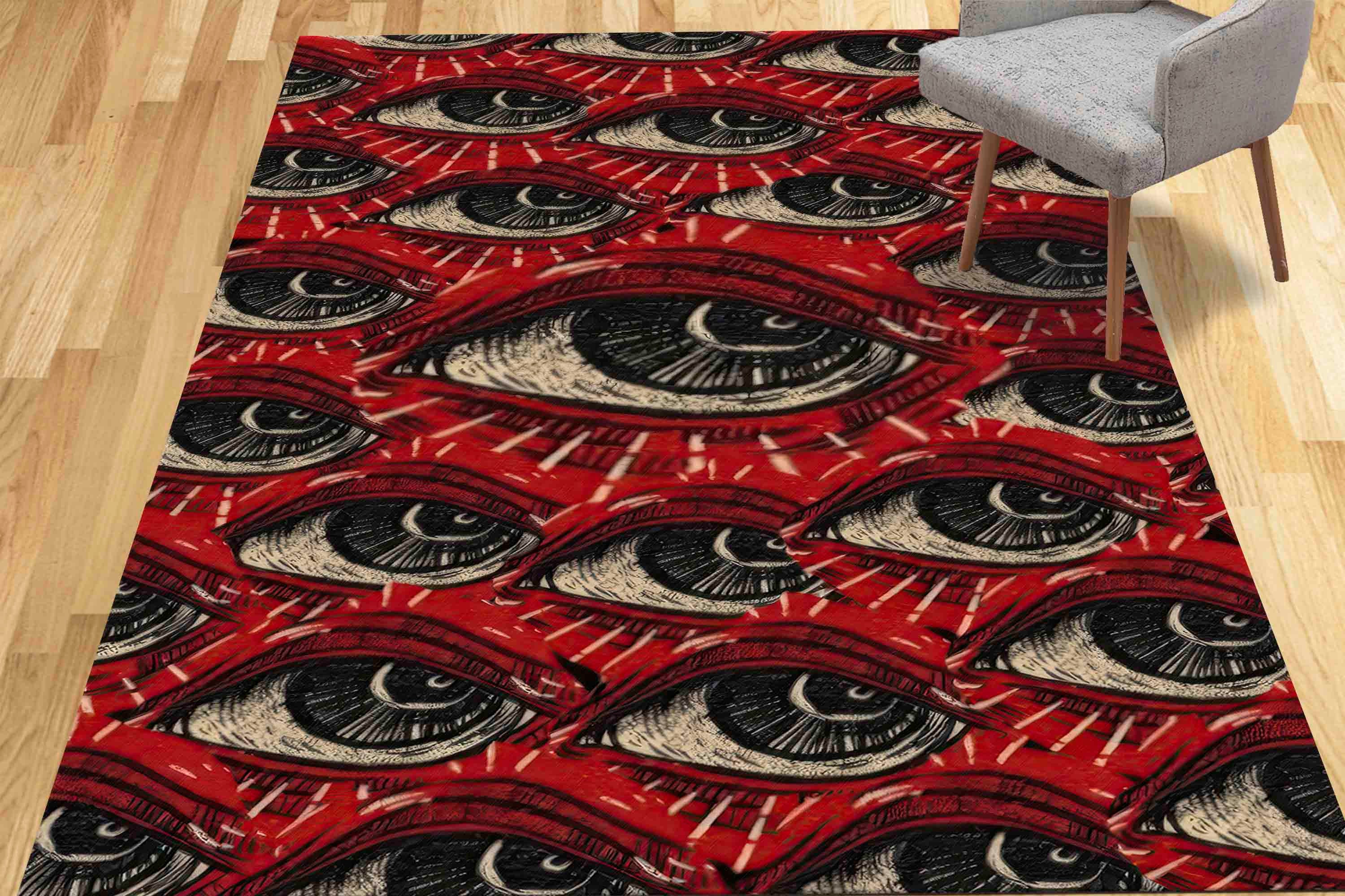 Discover Horror Scare Eye Rug, Gothic Rugs, Fantastic Rug, Modern Rug, Outdoor Rug, Round Rug, Bath Rug, Home Decor Rug, Small Rug, Area Rug,