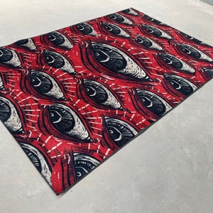 Horror Scare Eye Rug, Gothic Rugs, Fantastic Rug, Modern Rug, Outdoor Rug, Round Rug, Bath Rug, Home Decor Rug, Small Rug, Area Rug,