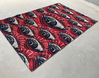 Horror Scare Eye Rug, Gothic Rugs, Fantastic Rug, Modern Rug, Outdoor Rug, Round Rug, Bath Rug, Home Decor Rug, Small Rug, Area Rug,