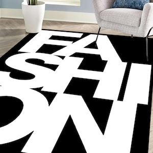 Fashion Rug, White Rugs, Dressing Room Rug, Modern Rugs, Cool Rug, Customs Rug, Stair Rug, Decorative Rug, Housewarming Gift,