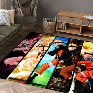 Cartoon Rug, Anime Rug, Japanese Rug, Modern Rug, Cool Rug, Customs Rug, Non Slip Rug, Pet Friendly Rug, Housewarming Gift, Trendy Rug,