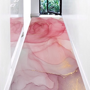 Rosa marmor teppich
