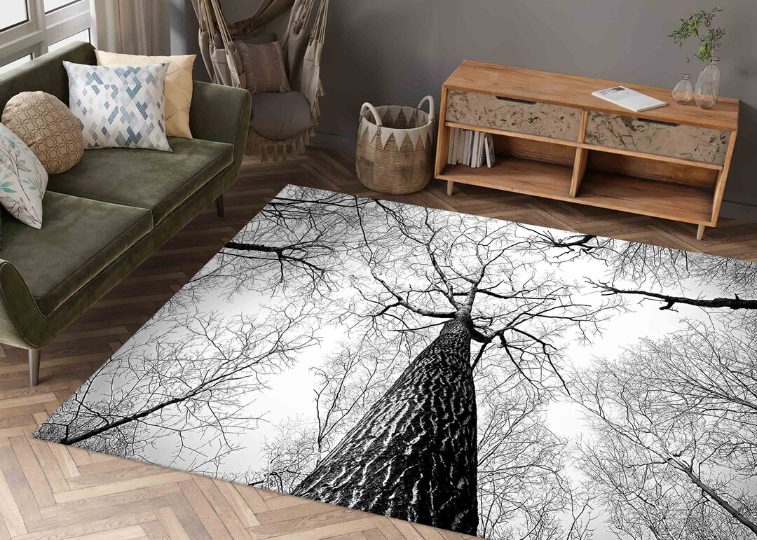 Tree Branch Rugs Nursery Rug, Thick Rug, 3D Printed Rug, Gift for Him, Tree Branch Rug ...