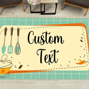 Personalized Kitchen Rug, Kitchen Rug, Personalized Rug, Modern Rugs ...