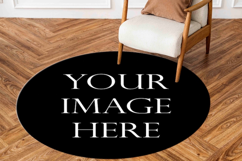 Personalized Rug, Salon Decor Rug, Pet Friendly Rug, Gift Rug, Your Image Here Rug, Round Rugs, Modern Rug, Custom Rug, Personalized Gifts, image 5