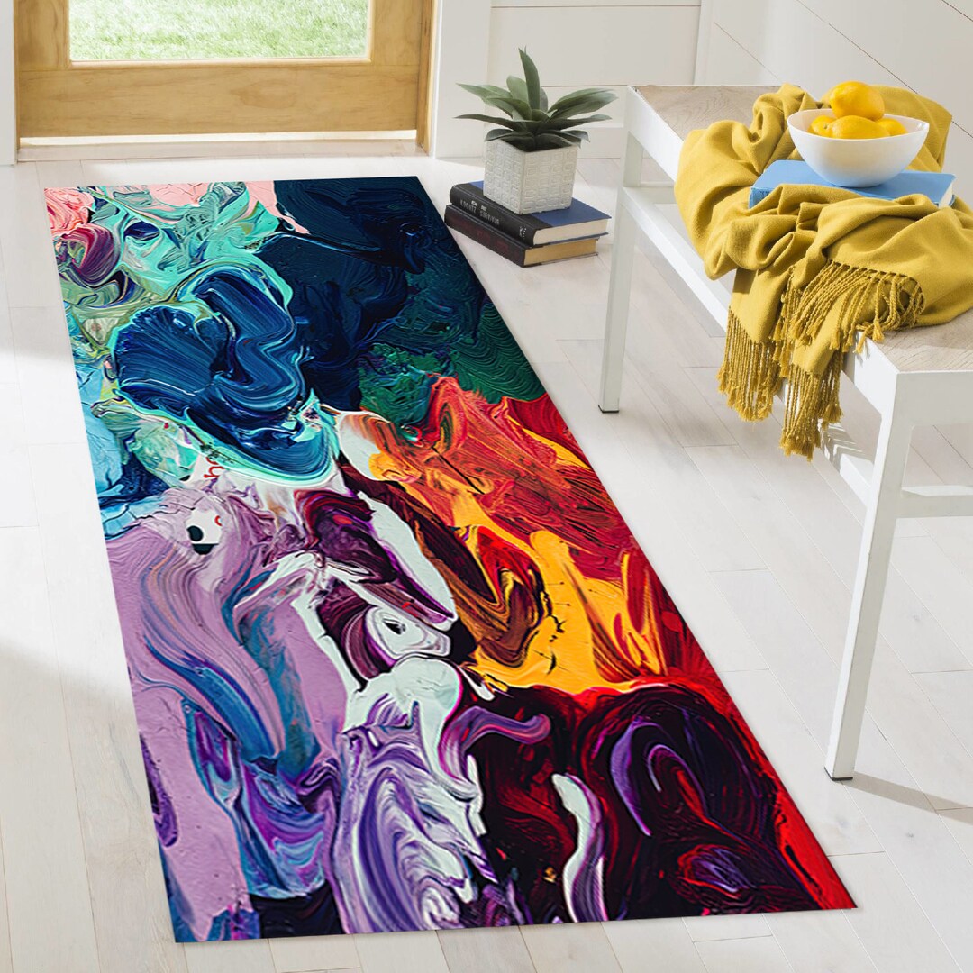 3D Printed Rug, Small Rug, Personalized Rug, Anti-slip Carpet, Colorful ...