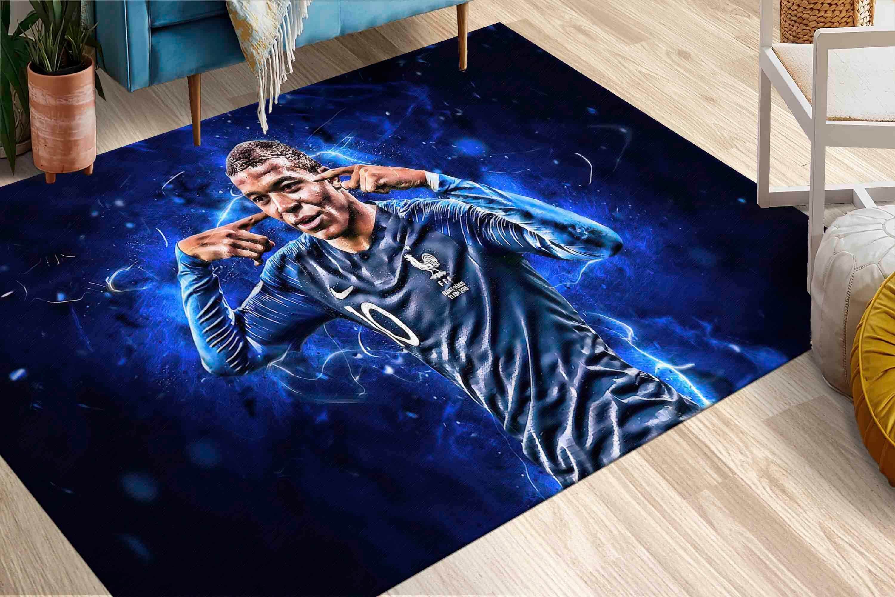 Discover Mbappe Rug, World Cup Rugs, Sport Rug, Personalized Gifts, Gift For Him,
