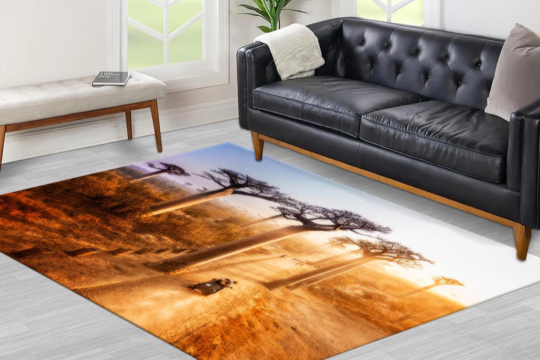 Baobab Trees Rug, Madagascar Landscape Rugs, Tree Rug, View Rug, Thick ...