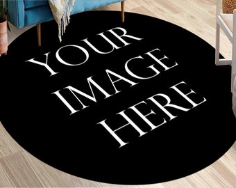 Personalized Rug, Salon Decor Rug, Pet Friendly Rug, Gift Rug, Your Image Here Rug, Round Rugs, Modern Rug, Custom Rug, Personalized Gifts,