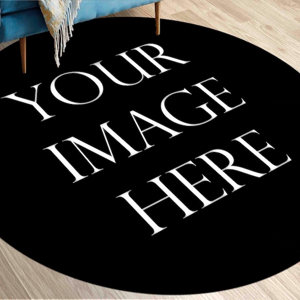 Personalized Rug, Salon Decor Rug, Pet Friendly Rug, Gift Rug, Your Image Here Rug, Round Rugs, Modern Rug, Custom Rug, Personalized Gifts,