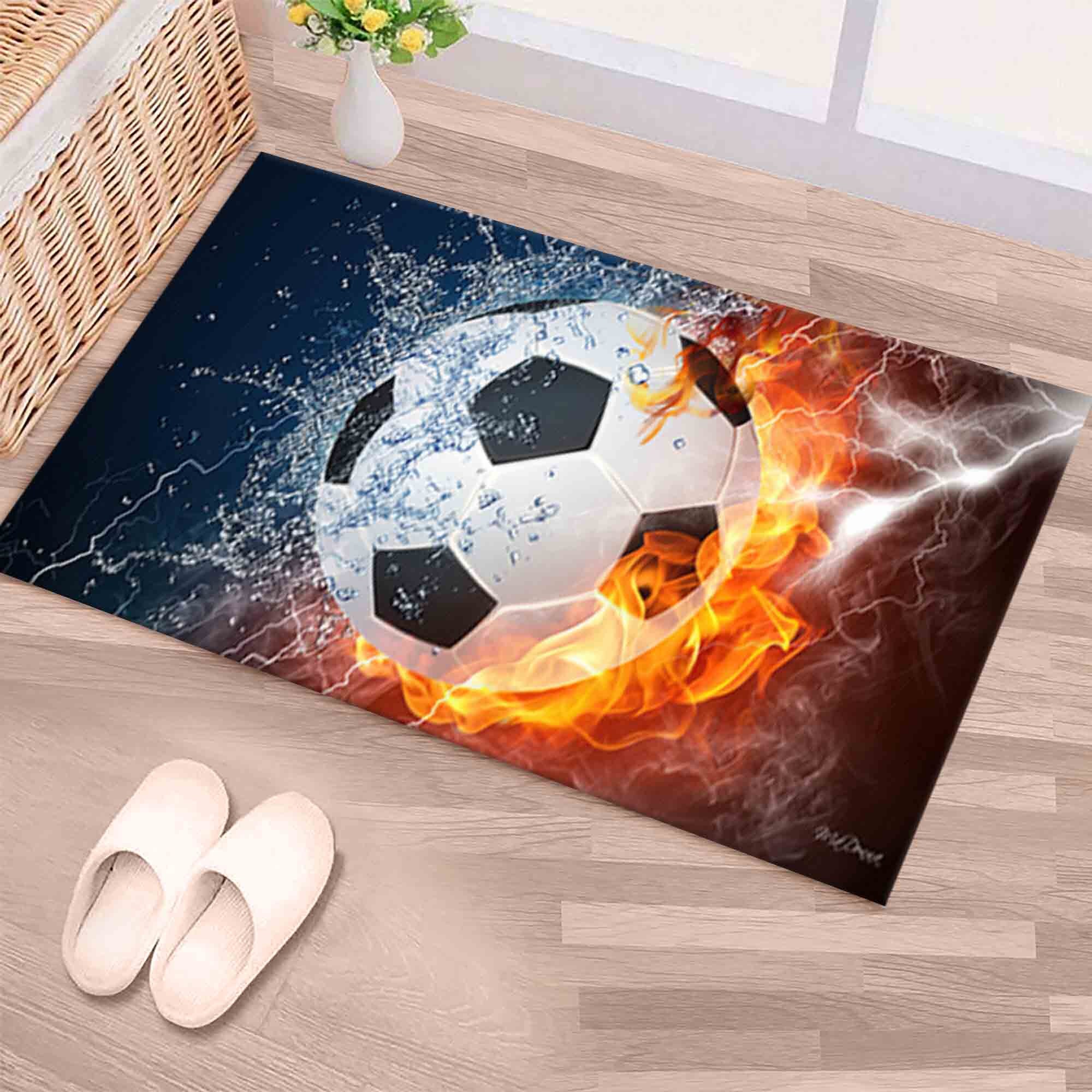 Discover Soccer Ball Rug, Sport Rug, Soft Rug, Pet Friendly Rug, Gift Rug,