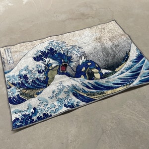 The Great Wave Rug, Wave Off Kanagawa Rugs, Japanese Rugs, Famous Rugs, Gift Rug, Decorative Rug, Large Rug, Personalized Rug, Round Rug,