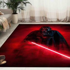 Starwars Rug, Man Cave Rugs, Red Rugs, Modern Rug, Large Rug, Red Rug, Small Rug, Non Slip Rug, Car Mat, Decorative Rug, Entryway Rug,