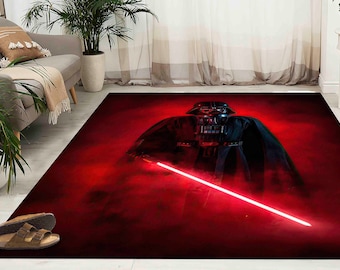 Starwars Rug, Man Cave Rugs, Red Rugs, Modern Rug, Large Rug, Red Rug, Small Rug, Non Slip Rug, Car Mat, Decorative Rug, Entryway Rug,
