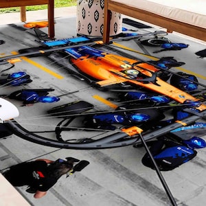 Norris Mclaren F1 Rugs, Formula 1 Rugs, Man Cave Rugs, Garage Rug, Boy Room Rug, Gift For The Home, Small Rug, Non Slip Rug, Accent Rug,