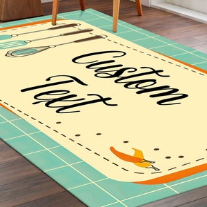 Personalized Kitchen Rug, Kitchen Rug, Personalized Rug, Modern Rugs ...