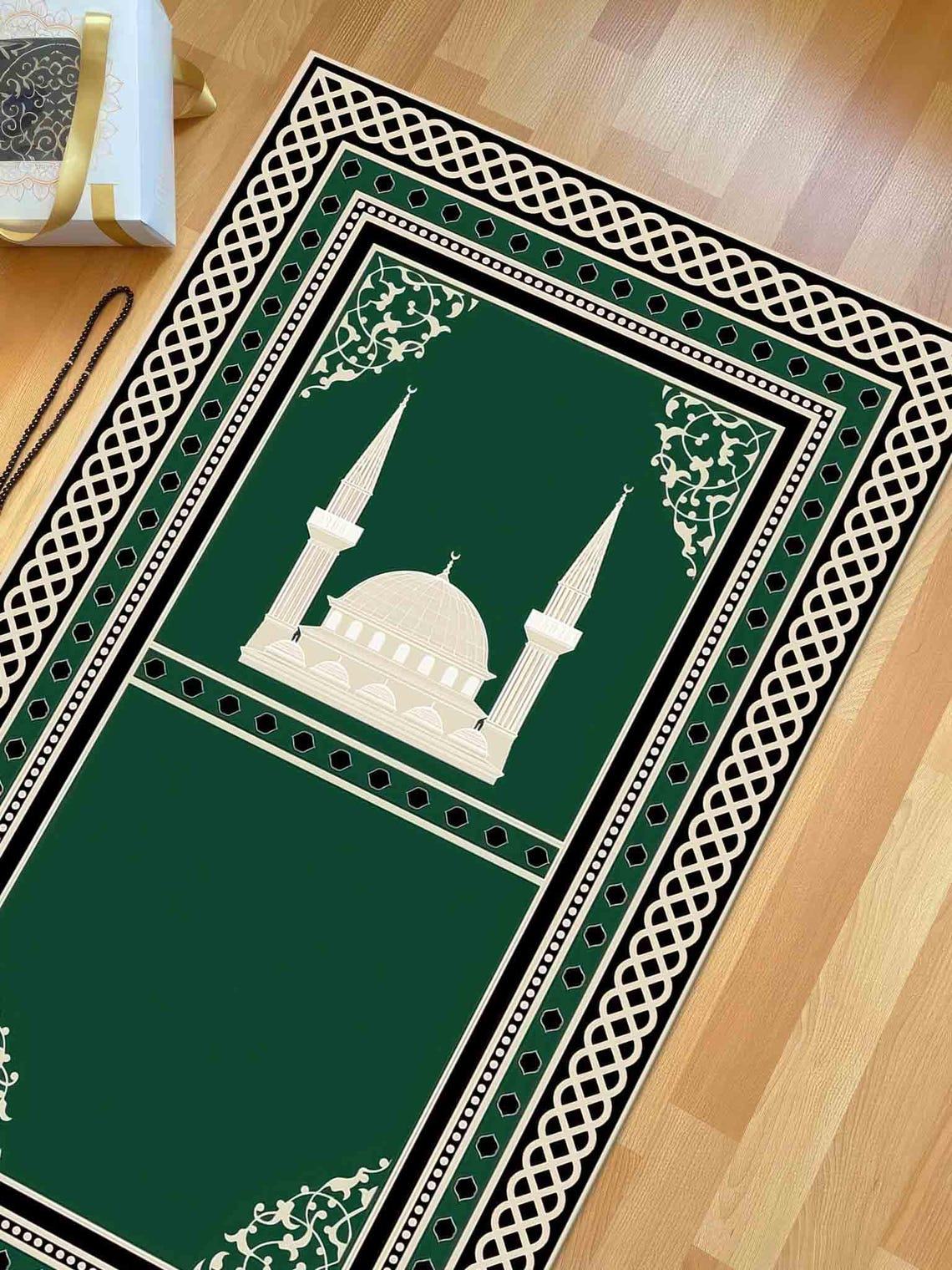 Green Prayer Rug, Green Rugs, Spiritual Rug, Ramadan Eid Gift Rugs ...