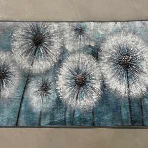 Round Rug, Small Rug, Dining Room Rug, Personalized Gifts, Dandelion Rug, Dandelion Lover Gift Rug, Botanical Rug, Bedroom Rug,