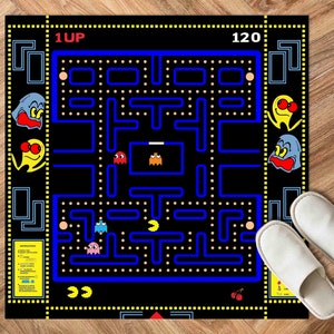Classic Arcade Games Rug, Gamer Rug, Play Room Rugs, Modern Rugs, Boy Room Rug, Colorful Rug, Game Room Rug, Thick Rug, Trendy Rug,