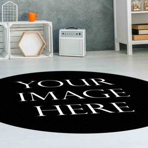 Personalized Rug, Salon Decor Rug, Pet Friendly Rug, Gift Rug, Your Image Here Rug, Round Rugs, Modern Rug, Custom Rug, Personalized Gifts, image 2