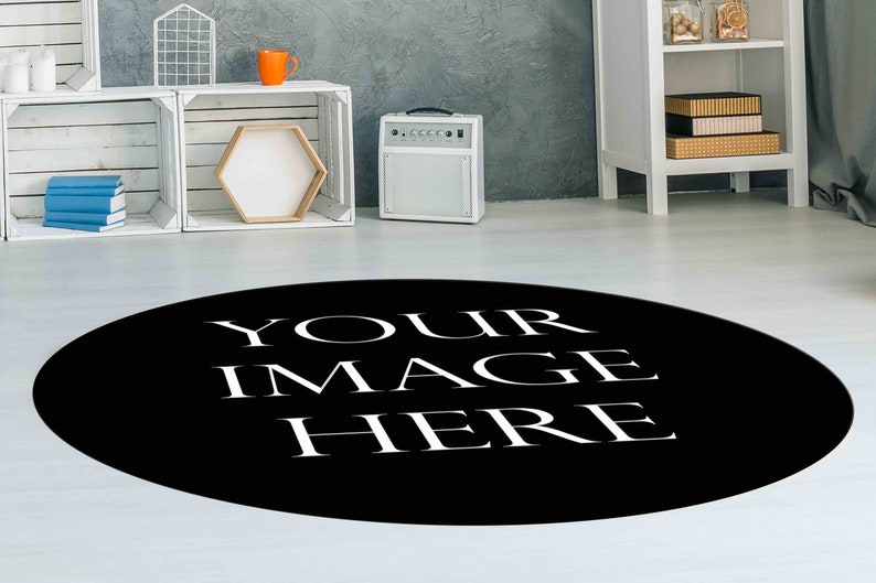 Personalized Rug, Salon Decor Rug, Pet Friendly Rug, Gift Rug, Your Image Here Rug, Round Rugs, Modern Rug, Custom Rug, Personalized Gifts, image 2