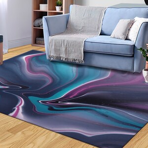 Innenteppich, Eingangsteppich, Zollteppich, Personalisierte Geschenke, Rosa und Blauer Kunstwerk Teppich, Graue Teppiche, Moderne Teppiche, Wohnkultur Teppich, Luxusteppich,