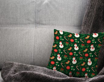 Weihnachtsbaum, Weihnachtsbaum, Kiefernbaumkissen, Weihnachtskissen, Feiertagskissen, Weihnachtskissen, bedrucktes Kissen, gemütlicher Kissenbezug,