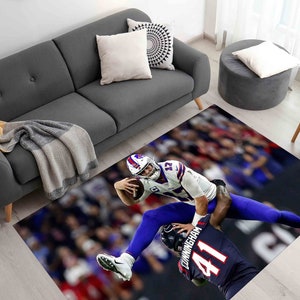 Small Rug, Wall Hanging Rug, Thin Rug, Housewarming Gift, Josh Allen and Buffalo Bills Rug, Josh Allen Rug, Gym Rug, Soft Rug, Thin Rug,