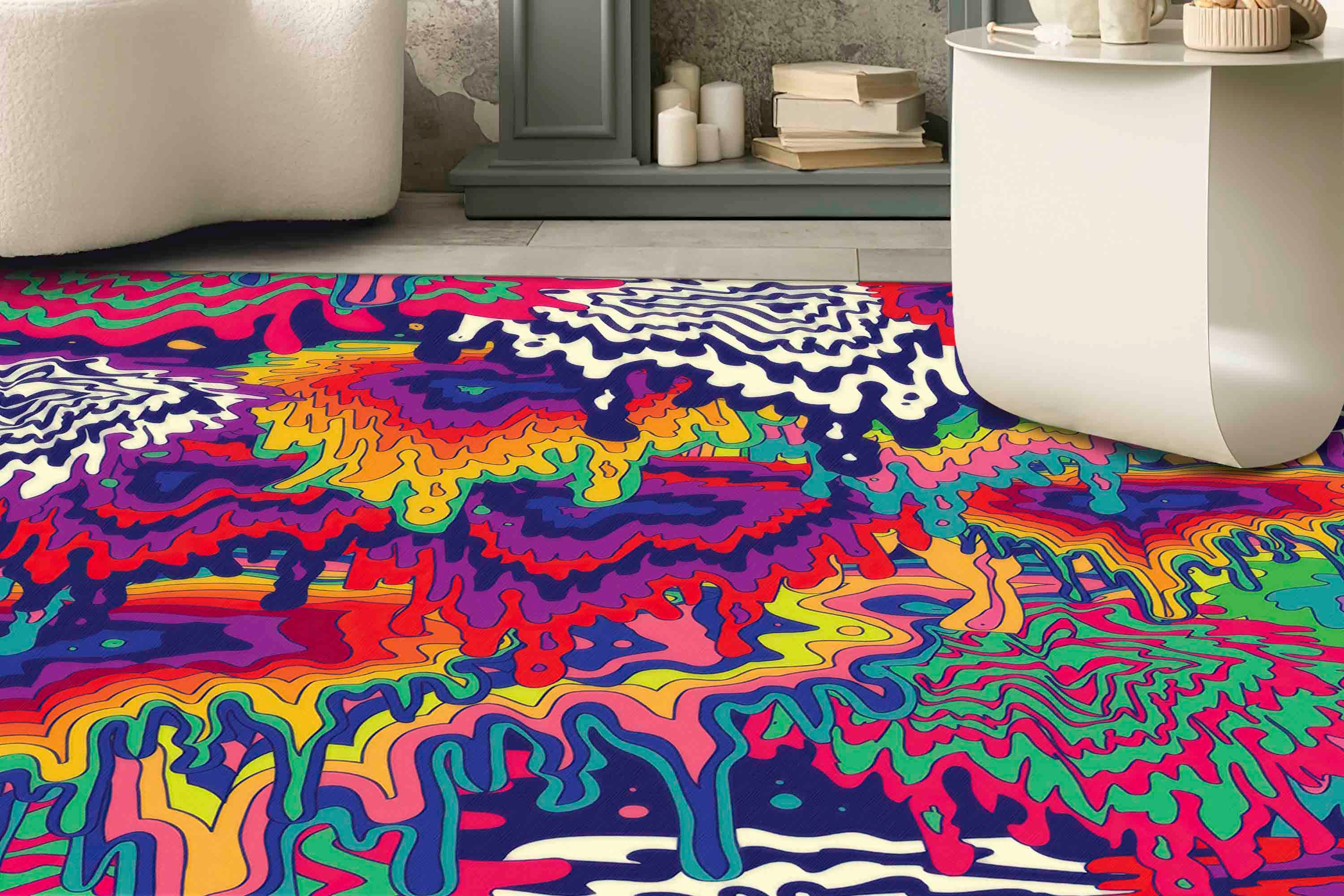  Kitchen Rug Sets,Magic Mushrooms Over Sacred Geometry  Psychedelic Hallucination Vibrant 60S 2 Piece Non-Slip Soft Super Absorbent  Kitchen Floor Mat Doormat Carpet Set : Home & Kitchen