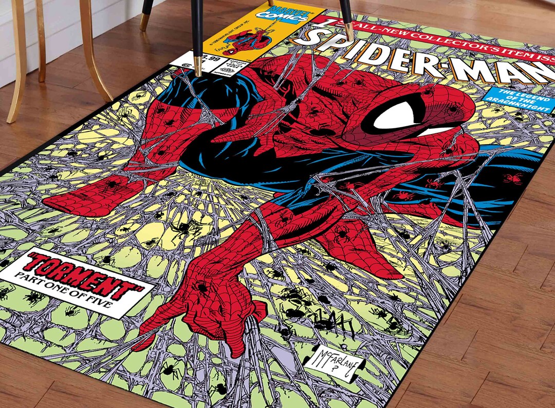 Spiderman Rug, Boyroom Rugs, Cartoon Rugs, Kids Rugs, Cool Rug, Soft ...